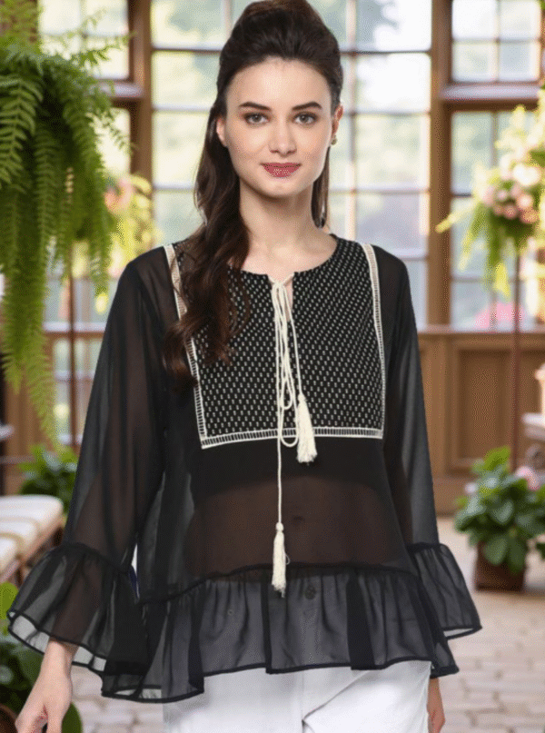 Women Georgette Peplum Top